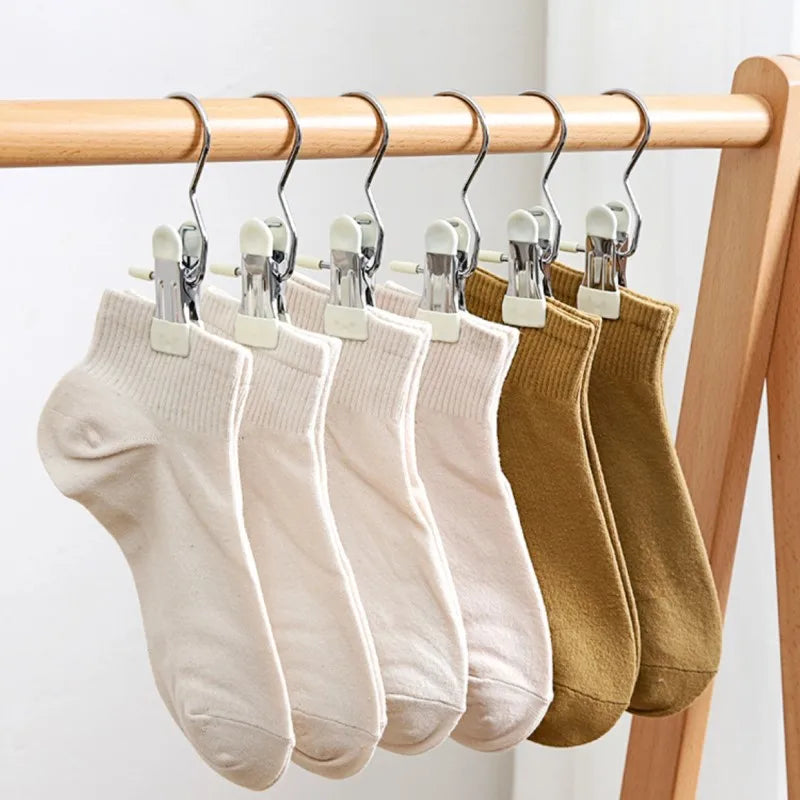 10pcs Stainless Steel Portable Hanging Clothes Clips